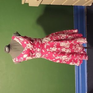 Pink Floral Sundress. Dress Barn. Size 4.